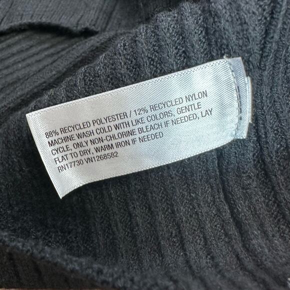 Wild Fable Black Ribbed Cardigan Sweater Womens Small Button Front Bell Sleeve - Picture 7 of 7